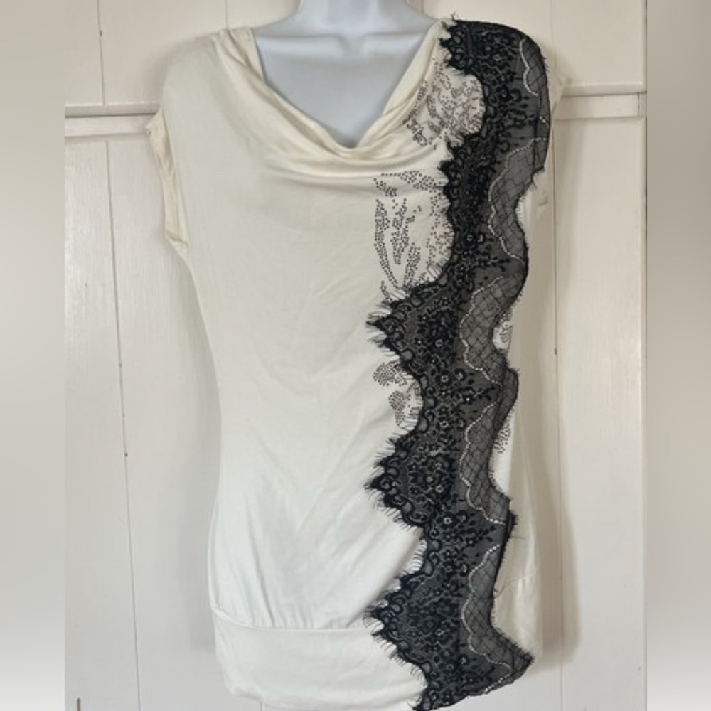 Cache white lace blouse